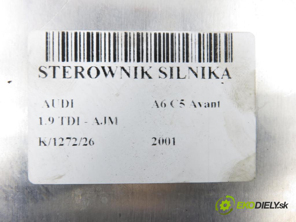 AUDI A6 Avant (4B5, C5) KOMBI 2001 85,00 1.9 TDI - AJM 1896,00 Riadiaca jednotka Motor 038906019BS ; 0281010224