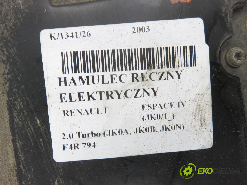 RENAULT ESPACE IV (JK0/1_) MINIVAN 2003 120,00 2.0 Turbo (JK0A, JK0B, JK0N) - F4R 794 1998,00 BRZDA: ručně elektrický 8200316575