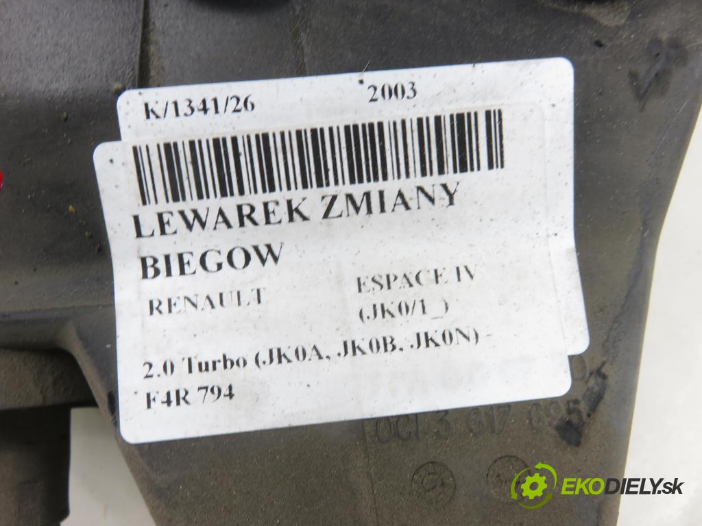 RENAULT ESPACE IV (JK0/1_) MINIVAN 2003 120,00 2.0 Turbo (JK0A, JK0B, JK0N) - F4R 794 1998,00 ZVEDÁK: 