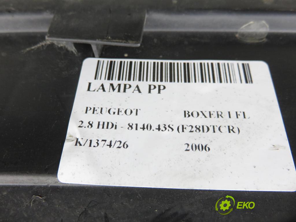 PEUGEOT BOXER Skrzynia (244) FURGON 2006 94,00 2.8 HDi - 8140.43S (F28DTCR) 2798,00 Svetlo PP 1347690080