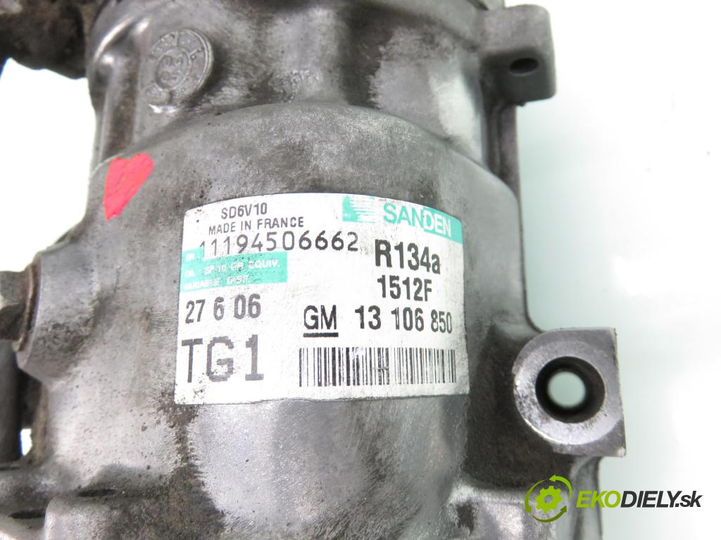 SUZUKI SWIFT III (MZ, EZ) HB 2007 51,00 1.3 DDiS (RS 413D) 69 - Z13DT 1248,00 KOMPRESOR: klimatizácie 13106850 (Kompresor klimatizácie)