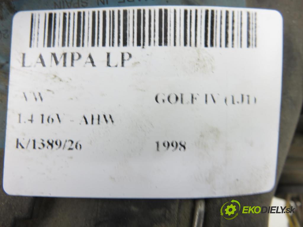 VW GOLF IV (1J1) HB 1998 55,00 1.4 16V - AHW 1390,00 světlo LP 1J1941015B