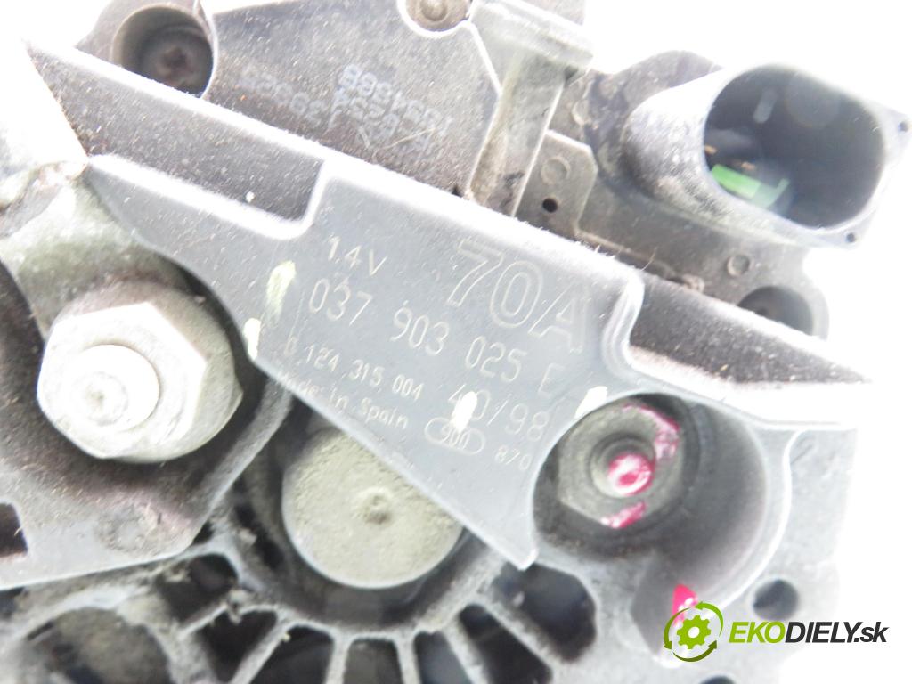 VW GOLF IV (1J1) HB 1998 55,00 1.4 16V - AHW 1390,00 Alternátor 037903025E ; 0124315004 (Alternátor)