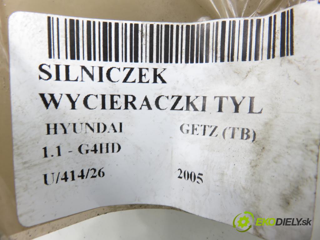 HYUNDAI GETZ (TB) HB 2005 46,00 1.1 - G4HD 1086,00 Motorček stierače zadné 987001C000