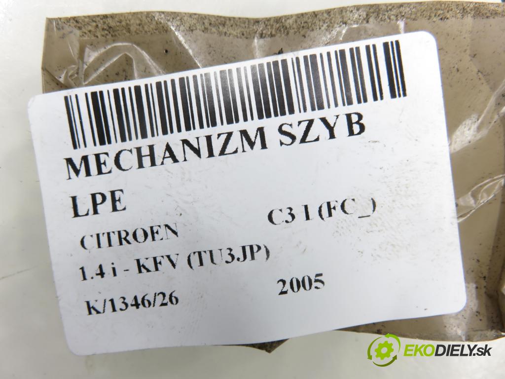CITROEN C3 I (FC_) HB 2005 54,00 1.4 i - KFV (TU3JP) 1360,00 Mechanizmus okien 400619F