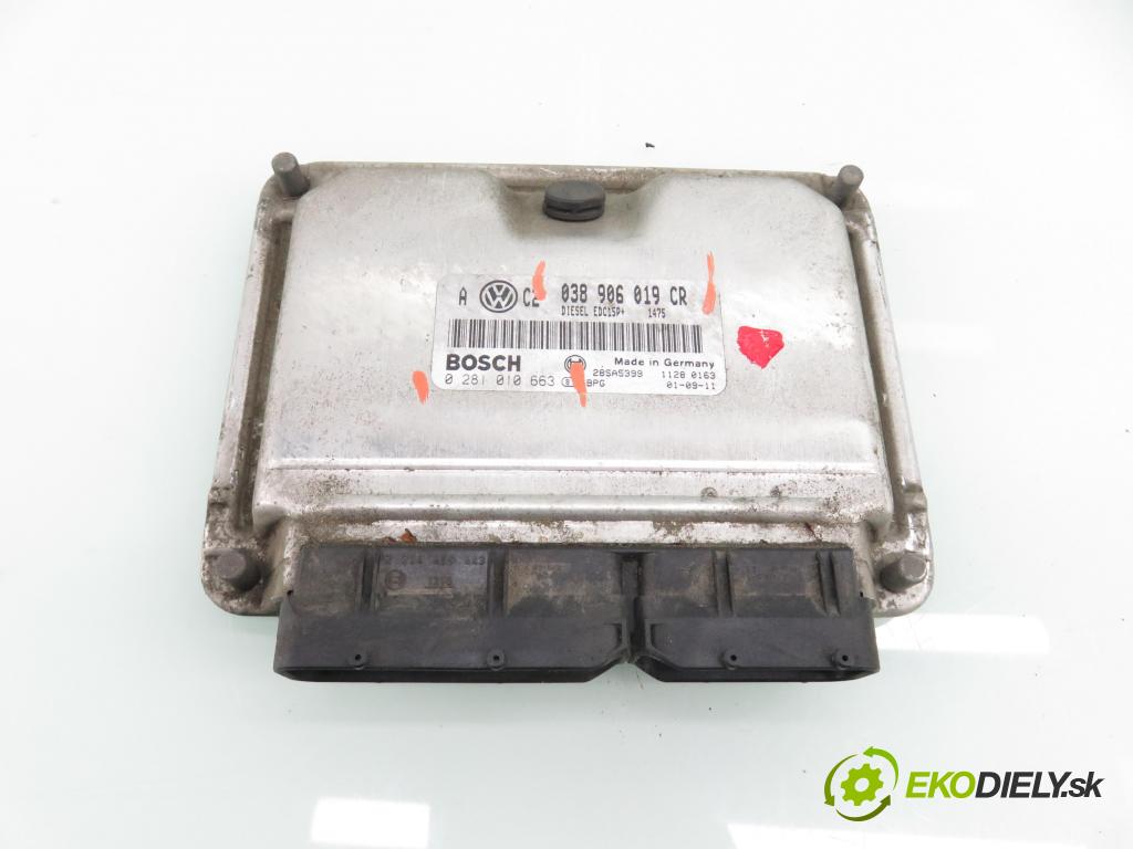 VW GOLF IV Variant (1J5) KOMBI 2002 74,00 1.9 TDI PD 101 - AXR 1896,00 Riadiaca jednotka Motor 038906019CR ; 0281010663