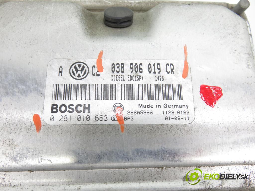 VW GOLF IV Variant (1J5) KOMBI 2002 74,00 1.9 TDI PD 101 - AXR 1896,00 Riadiaca jednotka Motor 038906019CR ; 0281010663