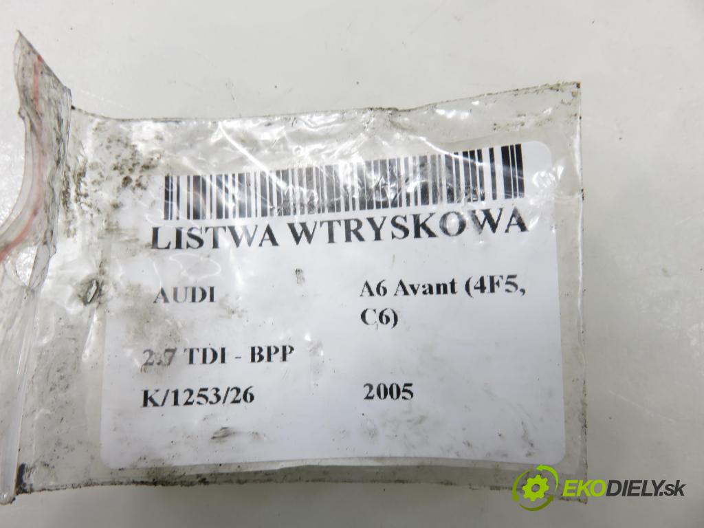 AUDI A6 Avant (4F5, C6) KOMBI 2005 132,00 2.7 TDI - BPP 2698,00 Lišta vstrekovacia 059130089K ; 0281002691 (Vstrekovacia lišta)