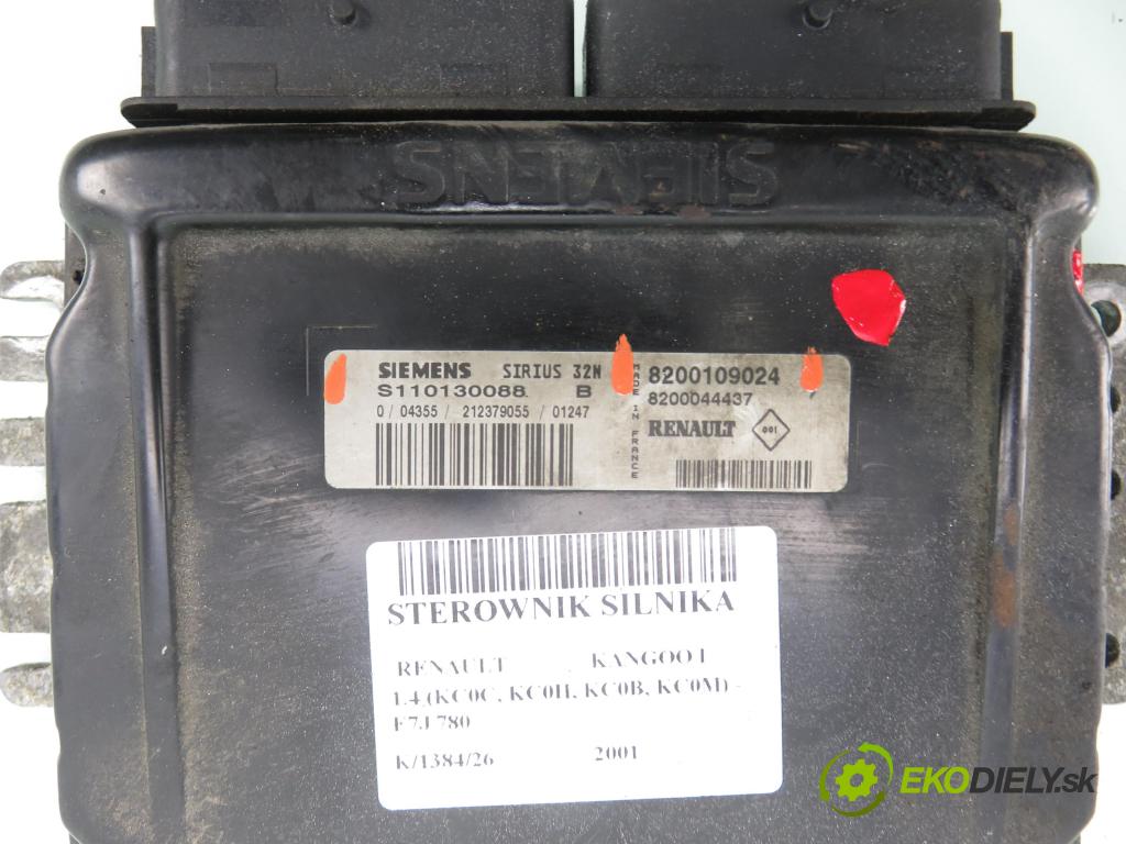 RENAULT KANGOO (KC0/1_) KOMBIVAN 2001 55,00 1.4 (KC0C, KC0H, KC0B, KC0M) - E7J 780 1390,00 řídící jednotka motora 8200109024 ; S110130088B