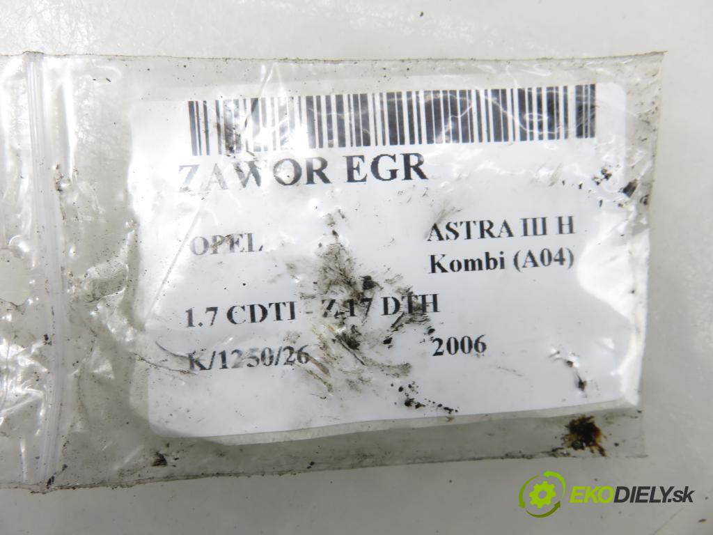 OPEL ASTRA H Kombi (A04) KOMBI 2006 74,00 1.7 CDTI - Z 17 DTH 1686,00 VENTIL: EGR 8973586130 ; HU1350007130