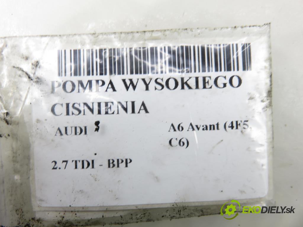 AUDI A6 Avant (4F5, C6) KOMBI 2005 132,00 2.7 TDI - BPP 2698,00 pumpa vysokého TLAK: 0445010125 ; 059130755J ; 0928400572