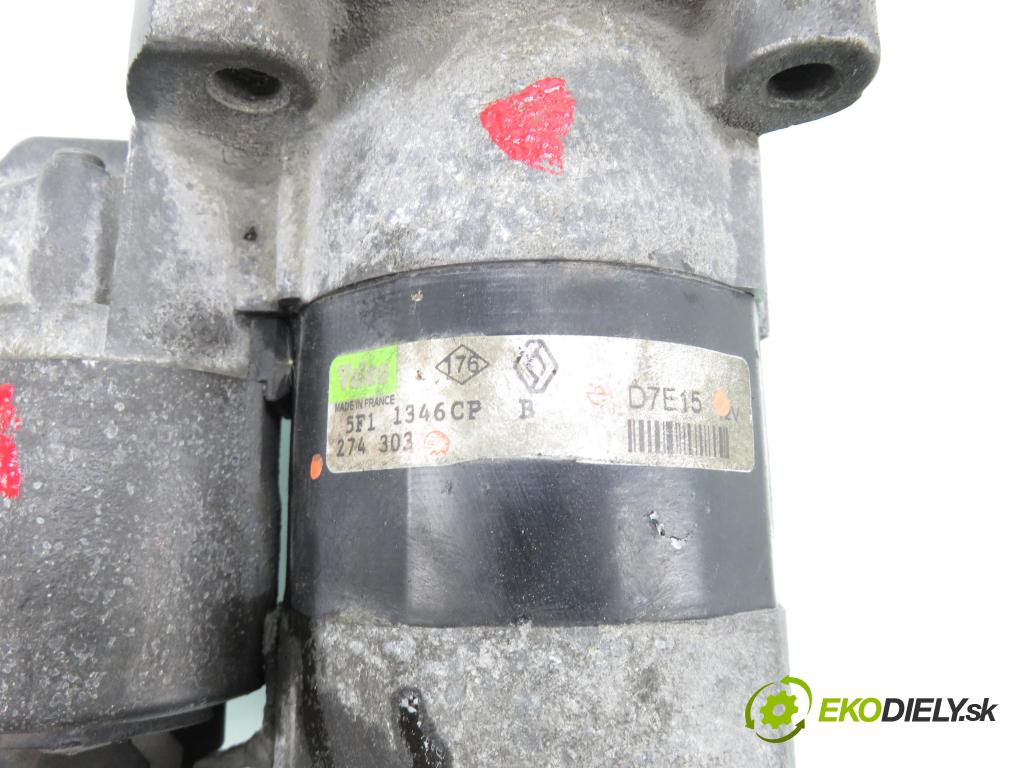 RENAULT KANGOO (KC0/1_) KOMBIVAN 2001 55,00 1.4 (KC0C, KC0H, KC0B, KC0M) - E7J 780 1390,00 startér D7E15 ; 274303 (Startér)