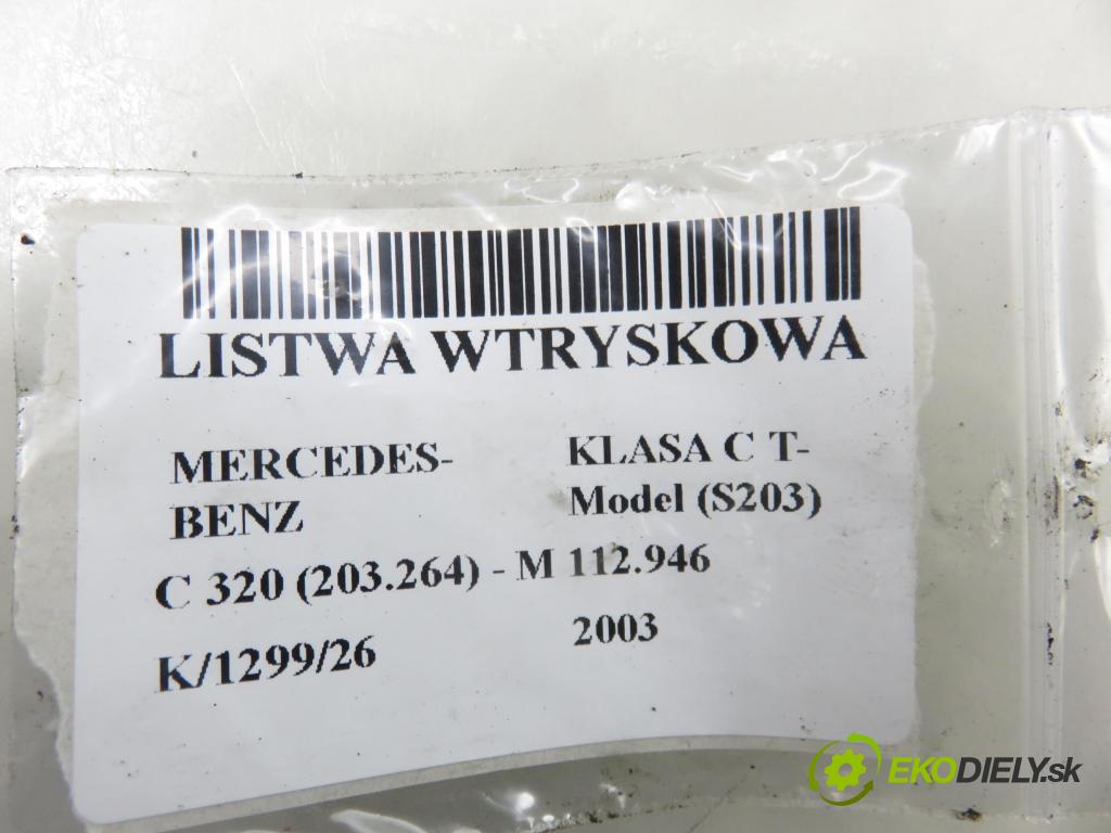 MERCEDES-BENZ KLASA C T-Model (S203) KOMBI 2003 160,00 C 320 (203.264) - M 112.946 3199,00 Lišta vstrekovacia 1120700595 ; 0280151080 ; 0280156014 (Vstrekovacia lišta)