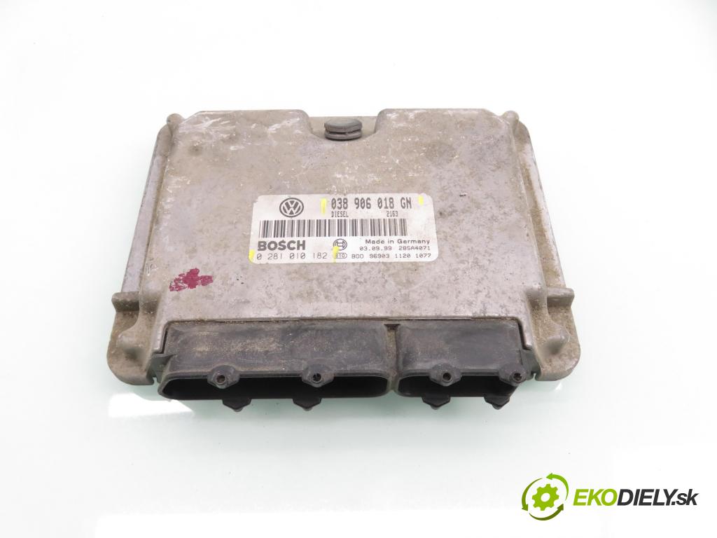 SKODA OCTAVIA I (1U2) LIFTBACK 2000 66,00 1.9 TDI - ALH 1896,00 řídící jednotka motora 038906018GN ; 0281010182