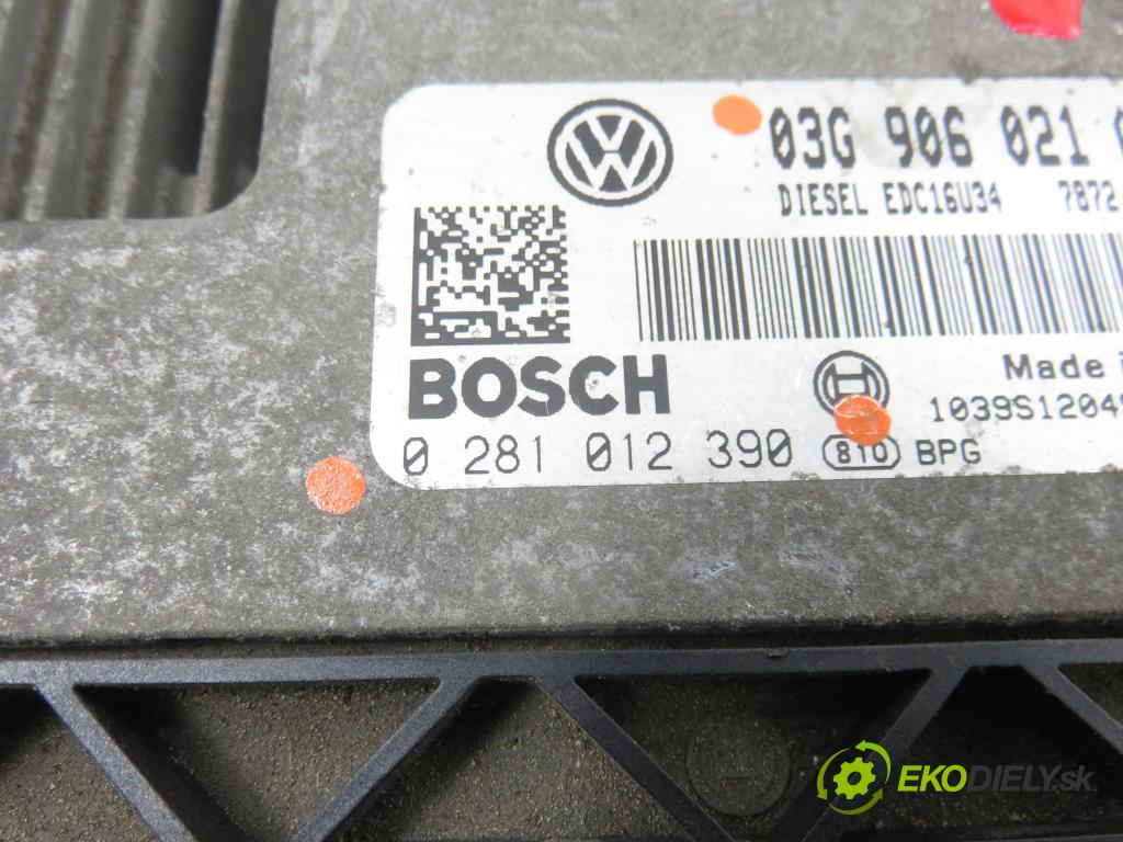 VW CADDY III Furgon (2KA, 2KH, 2CA, 2CH) FURGON 2006 77,00 1.9 TDI - BLS 1896,00 Riadiaca jednotka Motor 03G906021AQ ; 0281012390