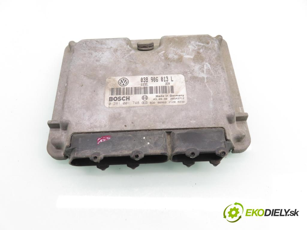 VW LUPO (6X1, 6E1) HB 1999 44,00 1.7 SDI - AKU 1716,00 Riadiaca jednotka Motor 038906013L ; 0281001748