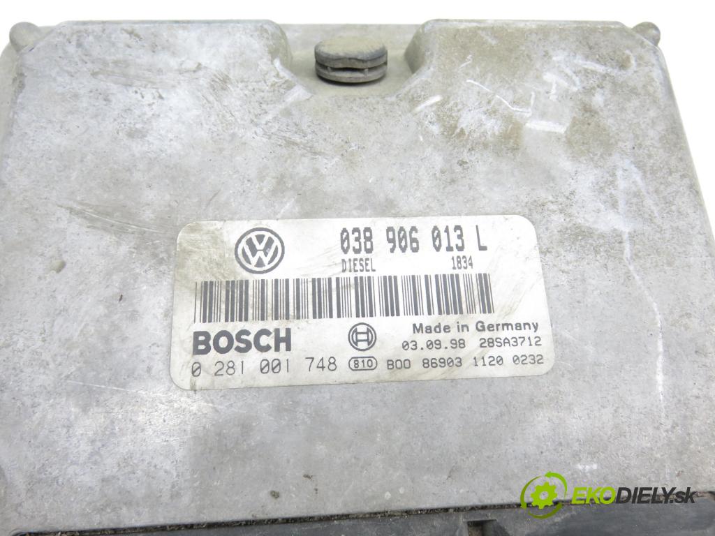 VW LUPO (6X1, 6E1) HB 1999 44,00 1.7 SDI - AKU 1716,00 řídící jednotka motora 038906013L ; 0281001748