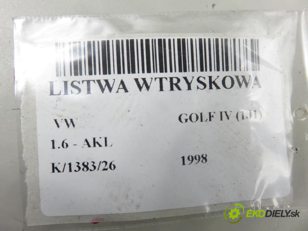VW GOLF IV (1J1) HB 1998 74,00 1.6 - AKL 1595,00 Lišta vstrekovacia 06A133317A ; 037906031AA (Vstrekovacia lišta)