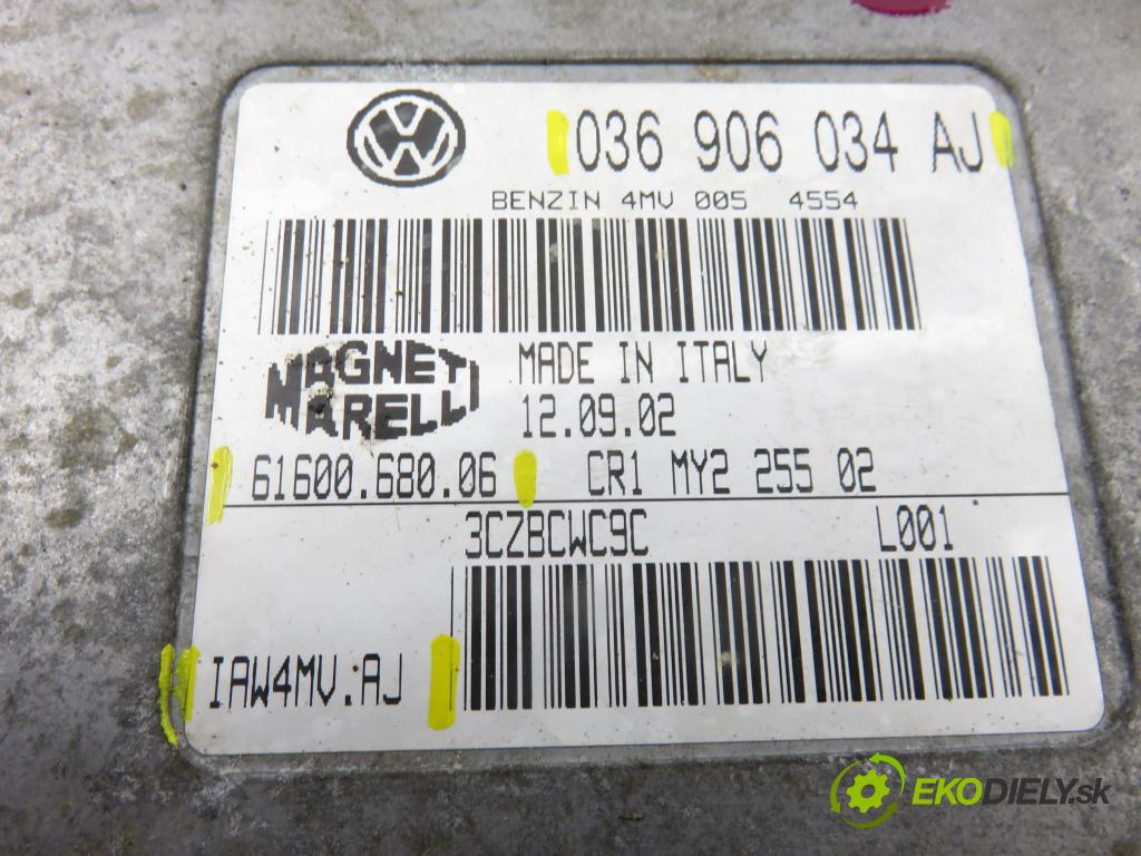 SEAT IBIZA III (6L1) HB 2002 55,00 1.4 16V - BBY 1390,00 Riadiaca jednotka Motor 036906034AJ ; IAW4MVAJ ; 6160068006