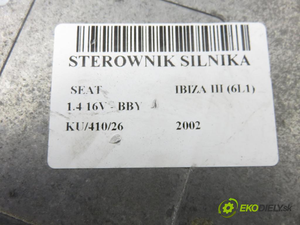 SEAT IBIZA III (6L1) HB 2002 55,00 1.4 16V - BBY 1390,00 Riadiaca jednotka Motor 036906034AJ ; IAW4MVAJ ; 6160068006