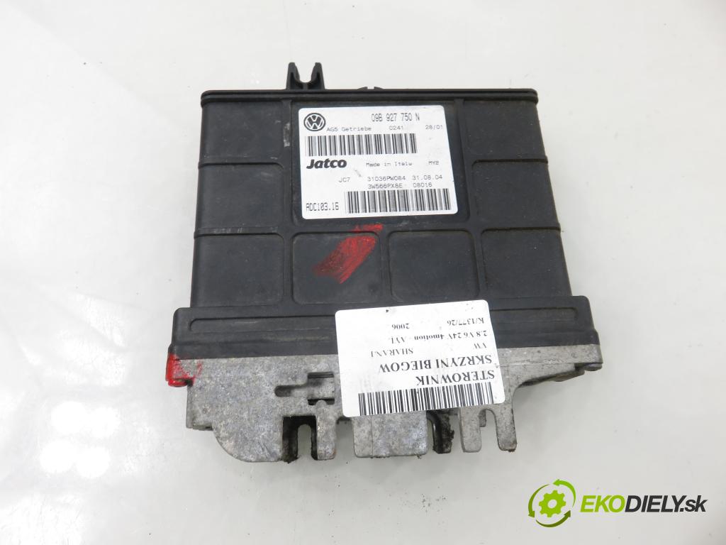 VW SHARAN (7M8, 7M9, 7M6) MINIVAN 2006 150,00 2.8 V6 24V 4motion - AYL 2792,00 Riadiaca jednotka prevodovky 09B927750N ; 31036PW084