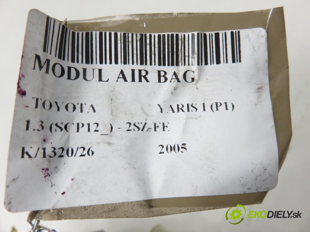 TOYOTA YARIS (_P1_) HB 2005 64,00 1.3 VVTi 87 - 2SZ-FE 1298,00 MODUL air BAG 891700D100 ; 209996104