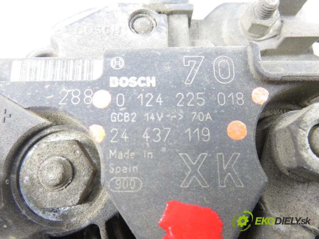 OPEL CORSA C (X01) HB 2002 43,00 1.0 12V 58 - Z 10 XE 973,00 Alternátor 24437119 ; 0124225018 (Alternátor)
