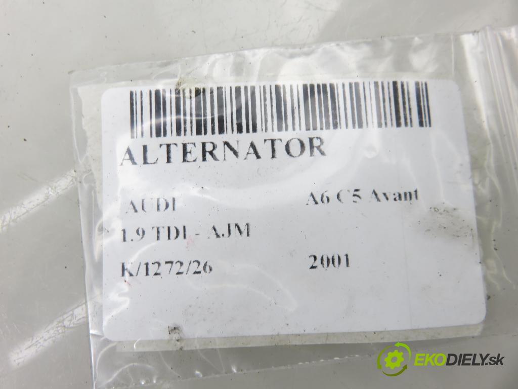 AUDI A6 Avant (4B5, C5) KOMBI 2001 85,00 1.9 TDI - AJM 1896,00 Alternátor 028903031 ; 0124515083 (Alternátor)