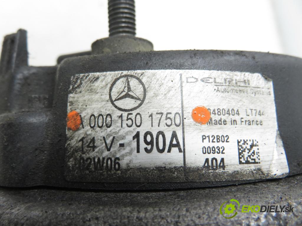 MERCEDES-BENZ KLASA C (W203) SEDAN 2001 105,00 C 220 CDI (203.006) - OM 611.962 2148,00 Alternátor 0001501750 (Alternátor)