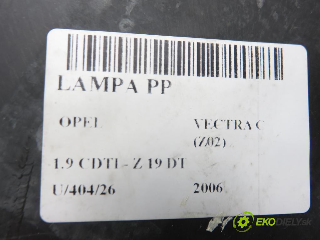 OPEL VECTRA C (Z02) SEDAN 2006 88,00 1.9 CDTI - Z 19 DT 1910,00 Svetlo PP 13170925 ; 13170925CW