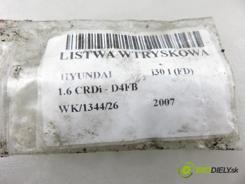 HYUNDAI i30 (FD) HB 2007 66,00 1.6 CRDi - D4FB 1582,00 lišta vstřikovací 314002A410 ; 0445214111 ; 0281002507 (Vstřikovací lišta)