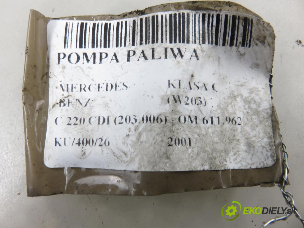 MERCEDES-BENZ KLASA C (W203) SEDAN 2001 105,00 C 220 CDI 143 - OM 611.962 2148,00 Pumpa paliva A2034700141 ; A2034700794