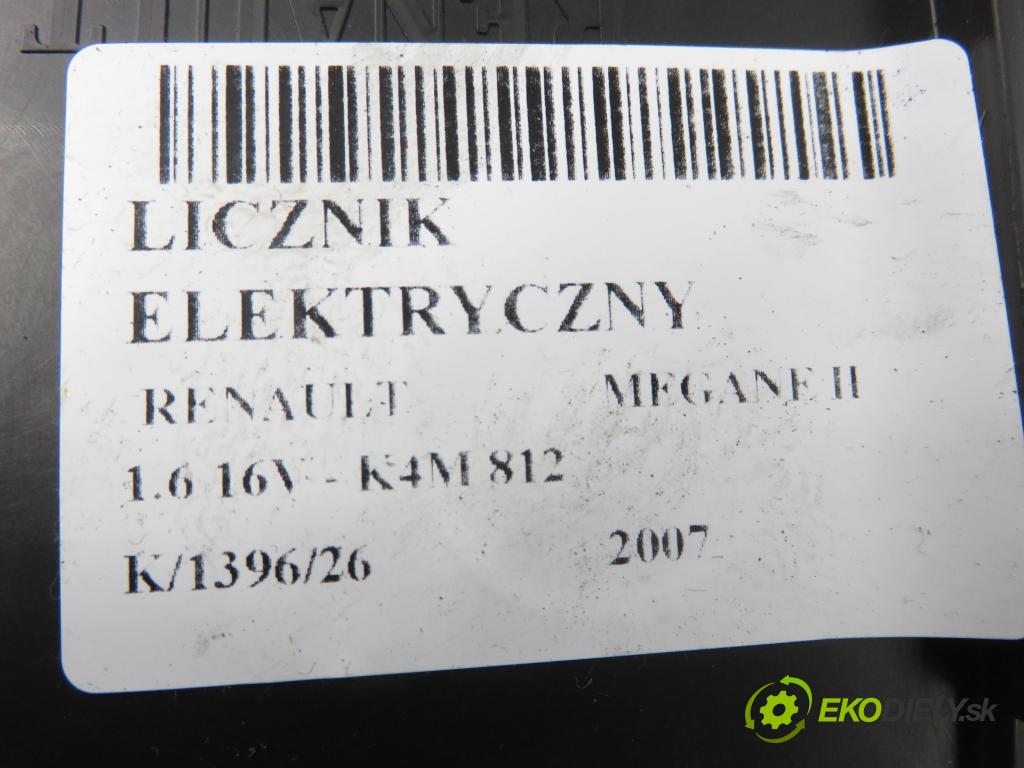 RENAULT MEGANE II (BM0/1_, CM0/1_) HB 2007 82,00 1.6 16V - K4M 812 1598,00 Prístrojovka elektrický 8200793135J