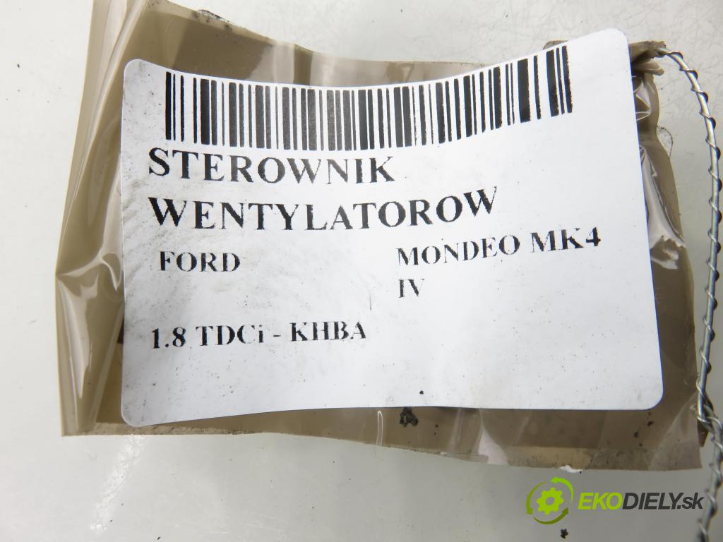 FORD MONDEO IV (BA7) LIFTBACK 2007 92,00 1.8 TDCi - KHBA 1753,00 ventilátor chladič PODNEBÍ / VODA 6G918C607PC