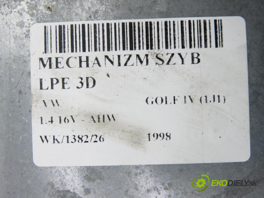 VW GOLF IV (1J1) HB 1998 55,00 1.4 16V - AHW 1390,00 mechanismus oken 3D 1J3837461D