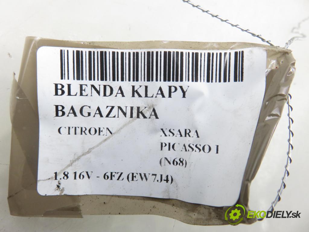 CITROEN XSARA PICASSO (N68) MINIVAN 2002 85,00 1.8 16V - 6FZ (EW7J4) 1749,00 zadní část - čelo dveří kufr 9635595877 ; 9635595877F