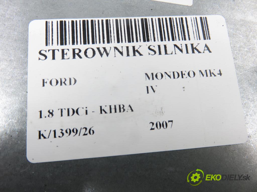 FORD MONDEO IV (BA7) LIFTBACK 2007 92,00 1.8 TDCi - KHBA 1753,00 řídící jednotka motora 5WS40591DT ; 7G9112A650PD