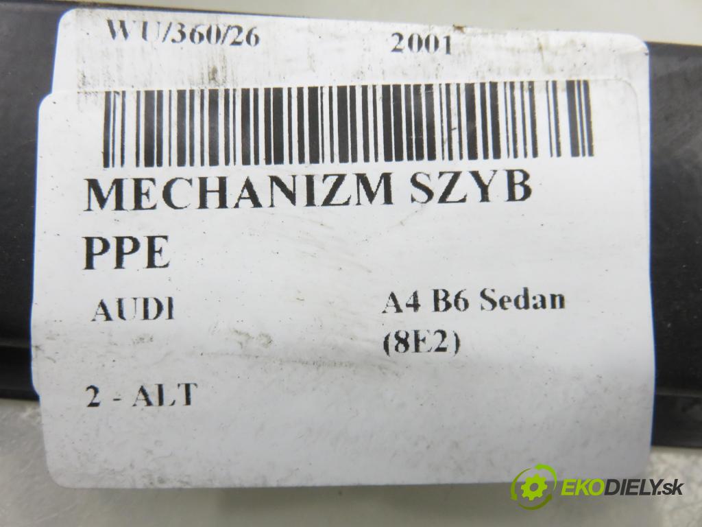 AUDI A4 (8E2, B6) SEDAN 2001 96,00 2 - ALT 1984,00 mechanismus oken PPE 5WK47006ABF