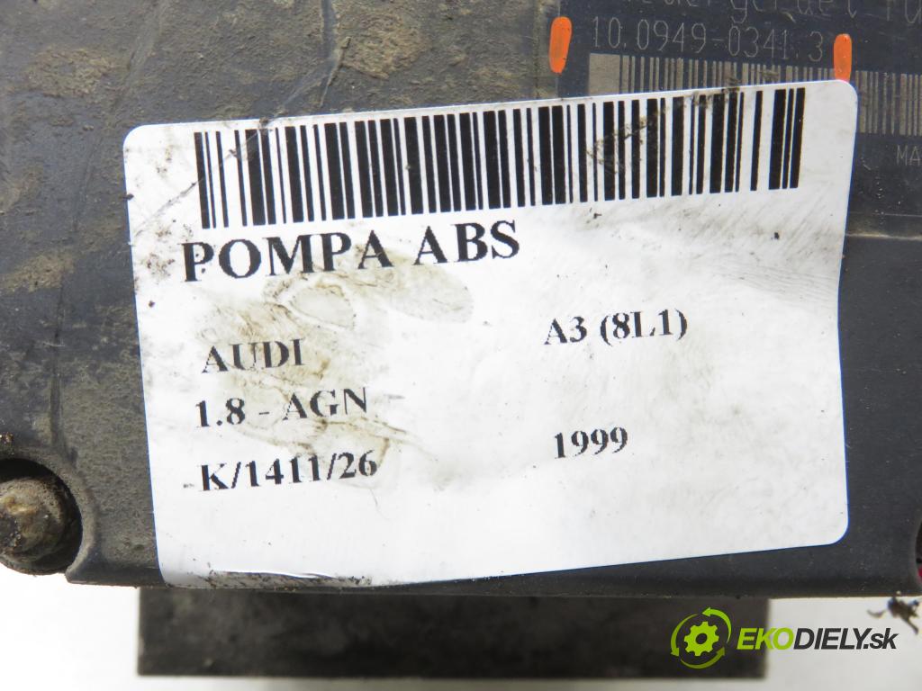 AUDI A3 (8L1) HB 1999 92,00 1.8 - AGN 1781,00 Pumpa ABS 10094903413 ; 1J0907379H ; 10020401434 (Pumpa ABS)