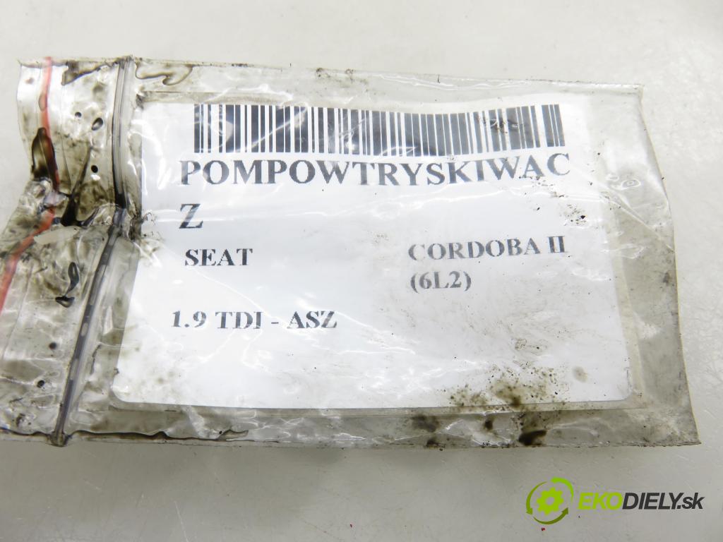 SEAT CORDOBA (6L2) SEDAN 2003 96,00 1.9 TDI - ASZ 1896,00 Vstrekovač 038130073AL ; 0414720039 (Vstrekovač paliva)