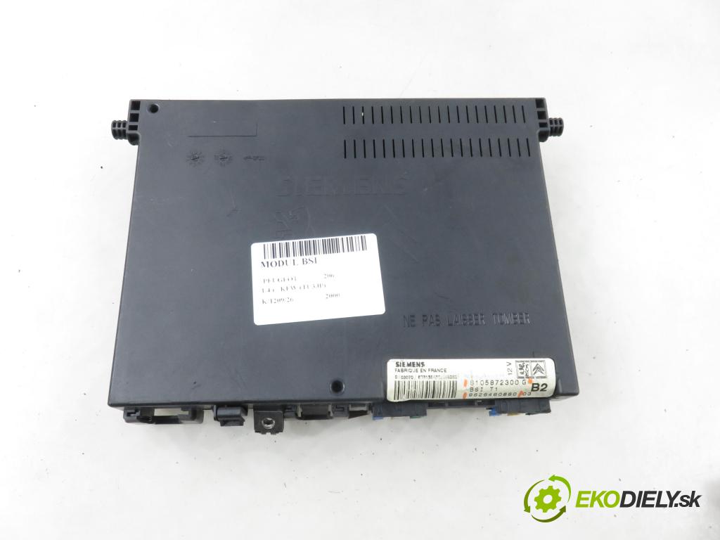 PEUGEOT 206 liftback (2A/C) HB 2000 55,00 1.4 i - KFW (TU3JP) 1360,00 MODUL BSI 9626460880 ; S105872300G