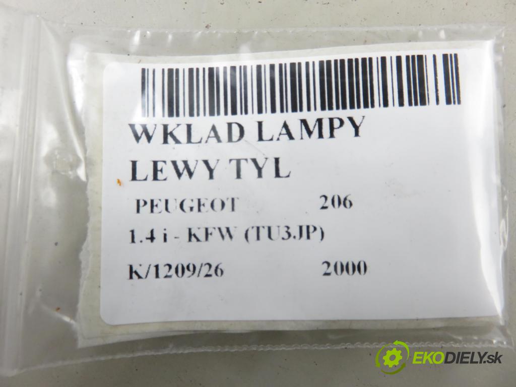 PEUGEOT 206 liftback (2A/C) HB 2000 55,00 1.4 75 - KFW 1360,00 vložka svetla ľavy zadné