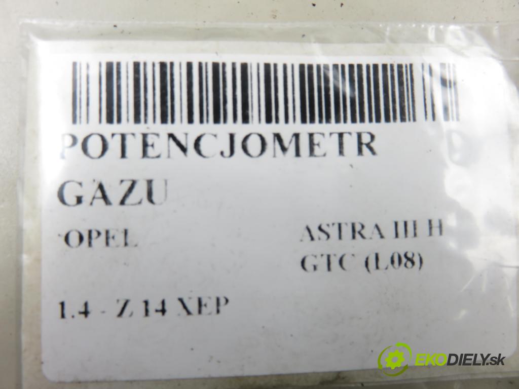 OPEL ASTRA H GTC (L08) HB 2007 66,00 1.4 - Z 14 XEP 1364,00 potenciometr plynového pedálu 24427006ZJ ; 6PV00811302 (Potenciometr plynového pedálu)