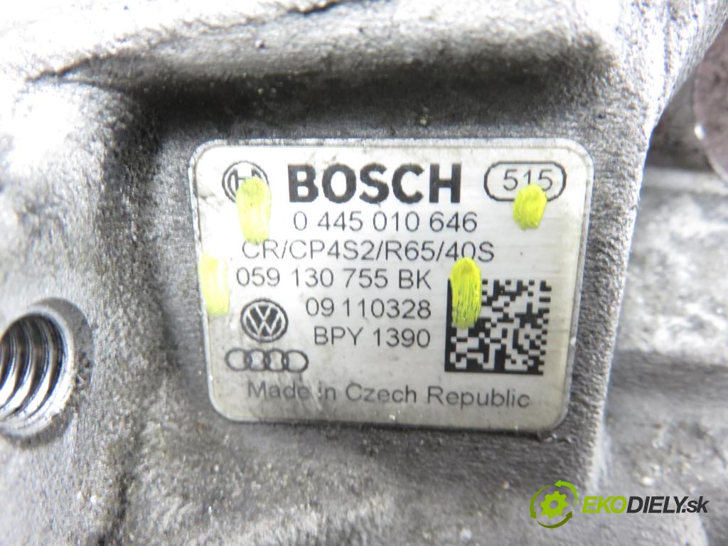AUDI A4 (8K2, B8) SEDAN 2008 176,00 3.0 TDI quattro - CCWA 2967,00 Pumpa vysokého tlaku 059130755 ; 0445010646 ; 0928400748