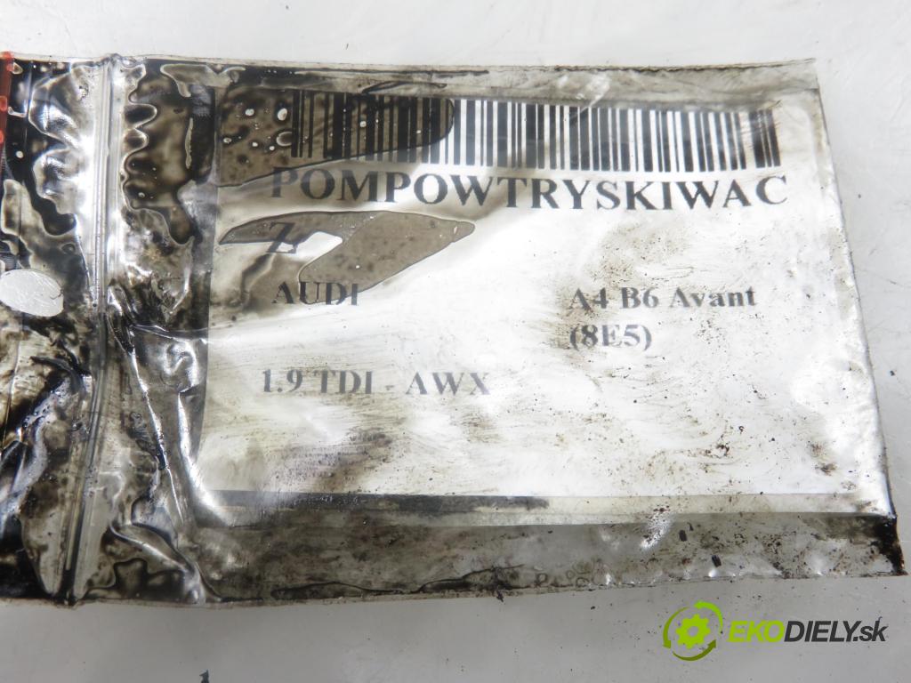 AUDI A4 Avant (8E5, B6) KOMBI 2004 96,00 1.9 TDI - AWX 1896,00 Vstrekovač 038130073BA ; 0414720216 (Vstrekovač paliva)