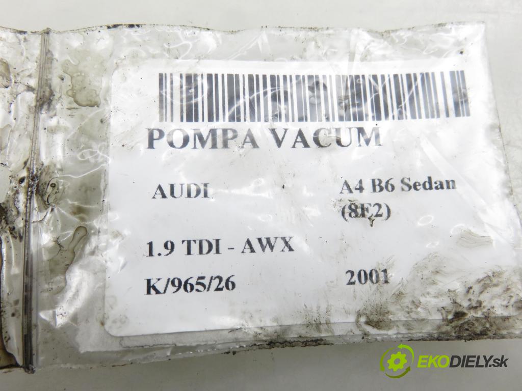 AUDI A4 (8E2, B6) SEDAN 2001 96,00 1.9 TDI PD 130 - AWX 1896,00 Pumpa vákuová 038145209A