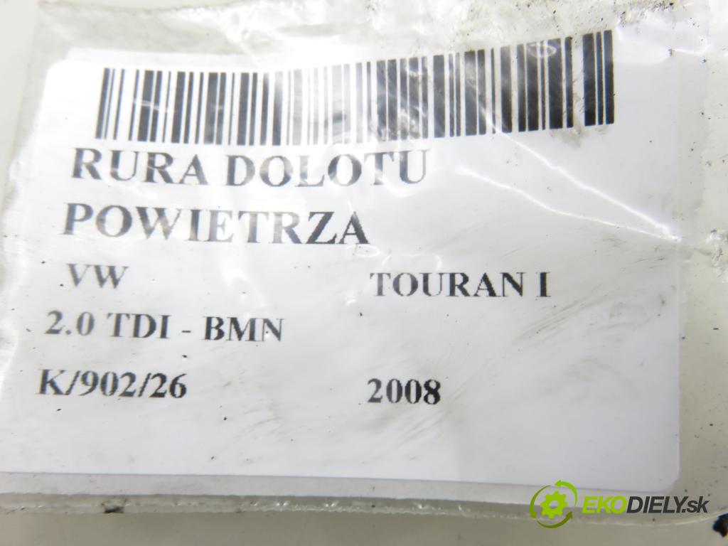 VW TOURAN (1T1, 1T2) MINIVAN 2008 125,00 2.0 TDI - BMN 1968,00 Rúra prívodu vzduchu 3C0145840D