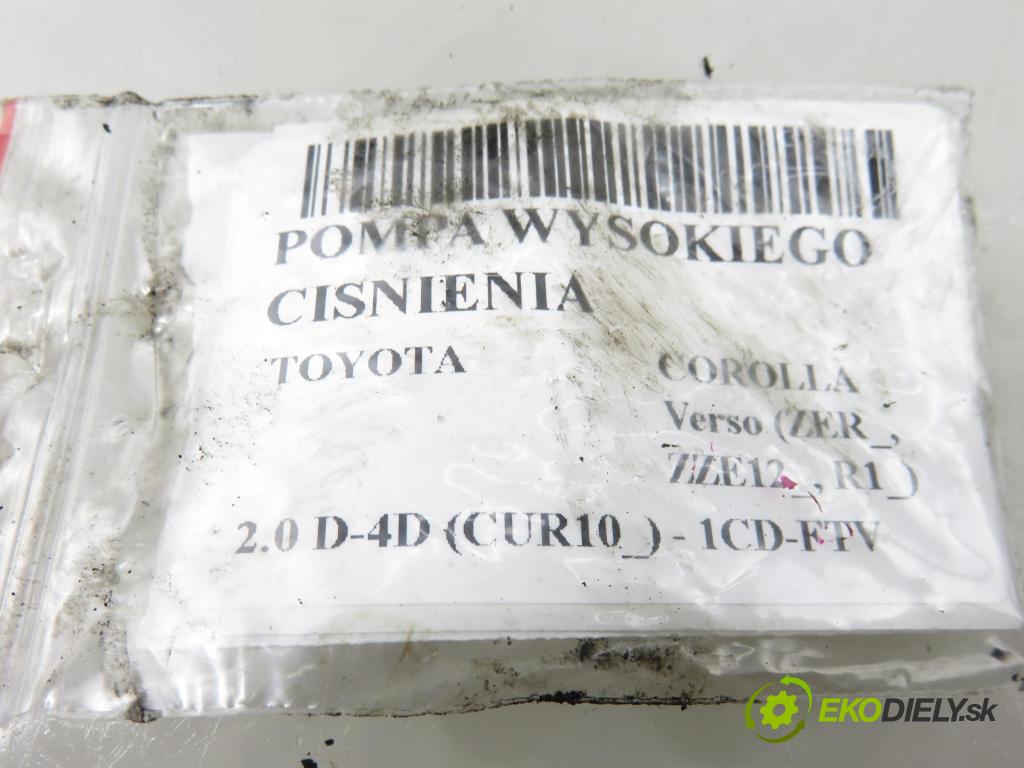 TOYOTA COROLLA Verso (ZER_, ZZE12_, R1_) MINIVAN 2005 85,00 2.0 D-4D (CUR10_) - 1CD-FTV 1995,00 Pumpa vysokého tlaku 221000G010 ; HU2940000061