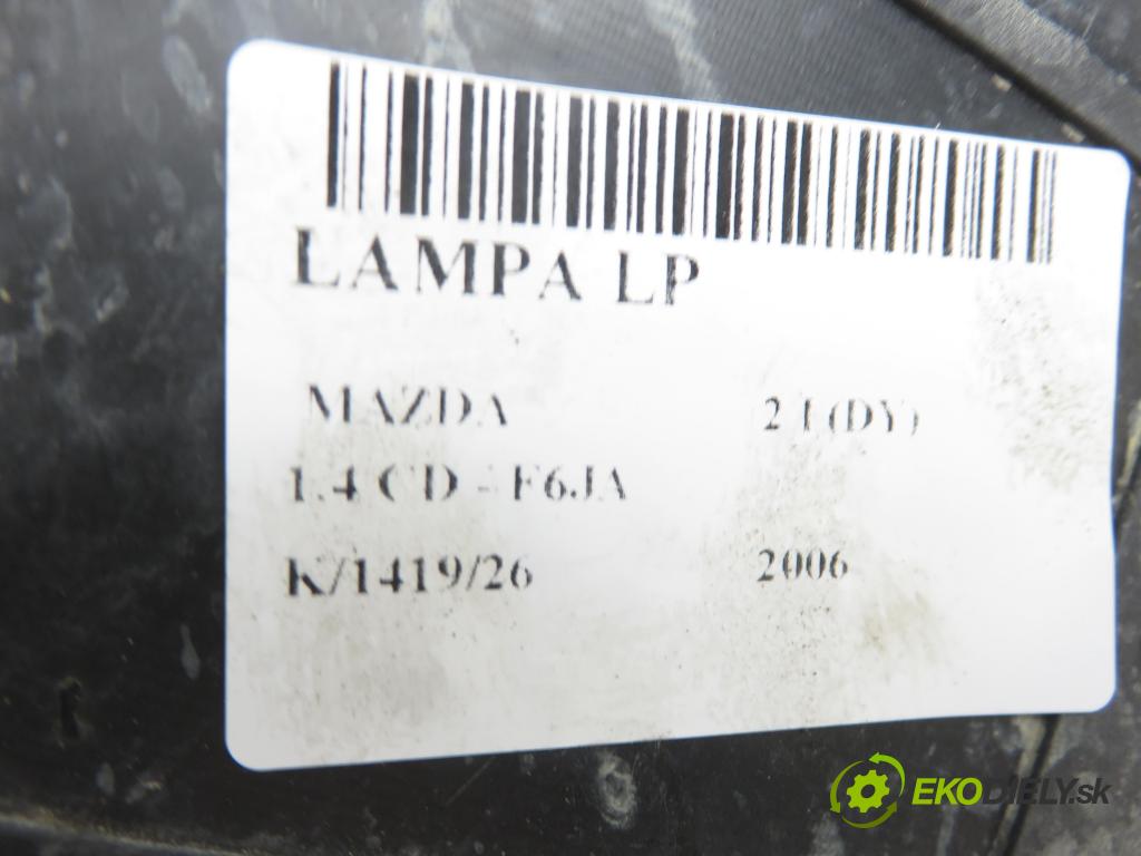 MAZDA 2 (DY) HB 2006 50,00 1.4 CD - F6JA 1399,00 Svetlo LP 6M7113W030AE ; 6M7113006AE