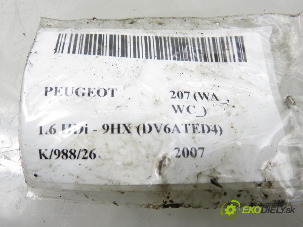 PEUGEOT 207 (WA_, WC_) HB 2007 66,00 1.6 HDi - 9HX (DV6ATED4) 1560,00 vstrekovač 0445110239 (Vstrekovač paliva)
